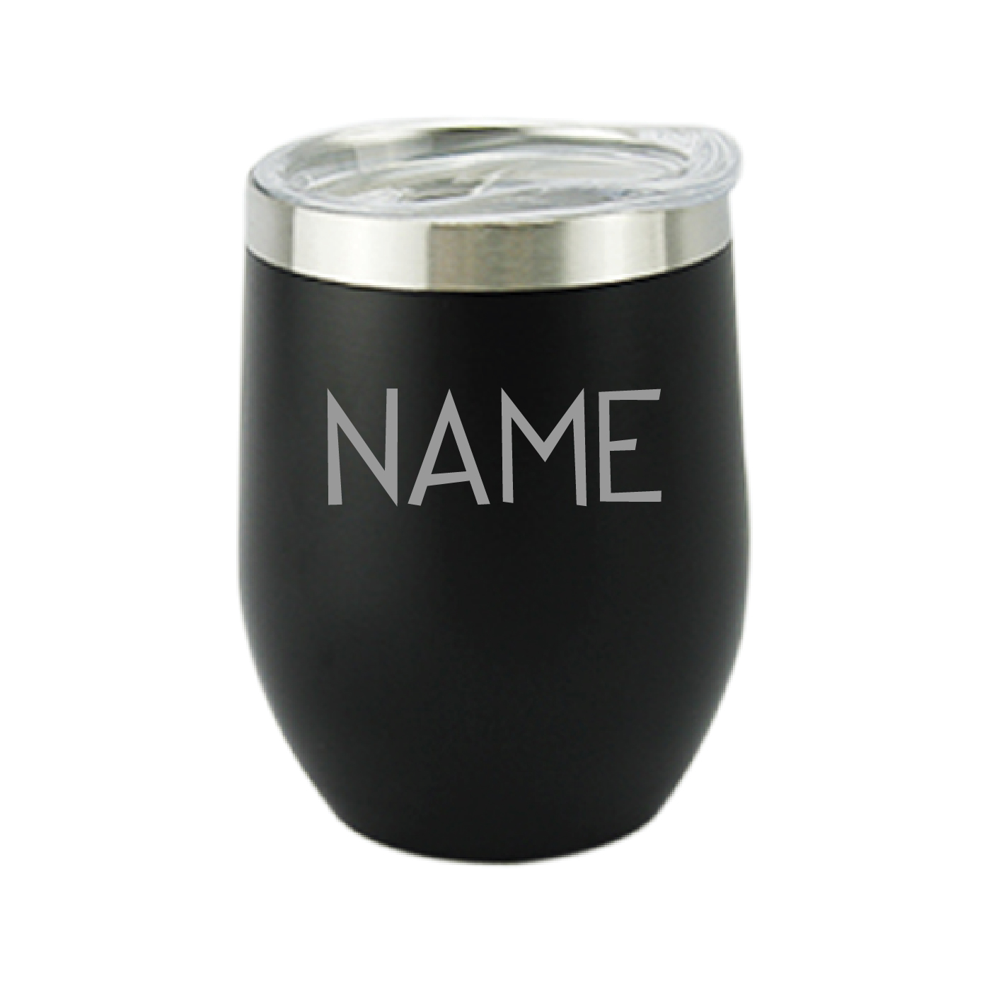 Black Custom Name Personalised Vacuum Insulated Stainless Steel Tumbler 